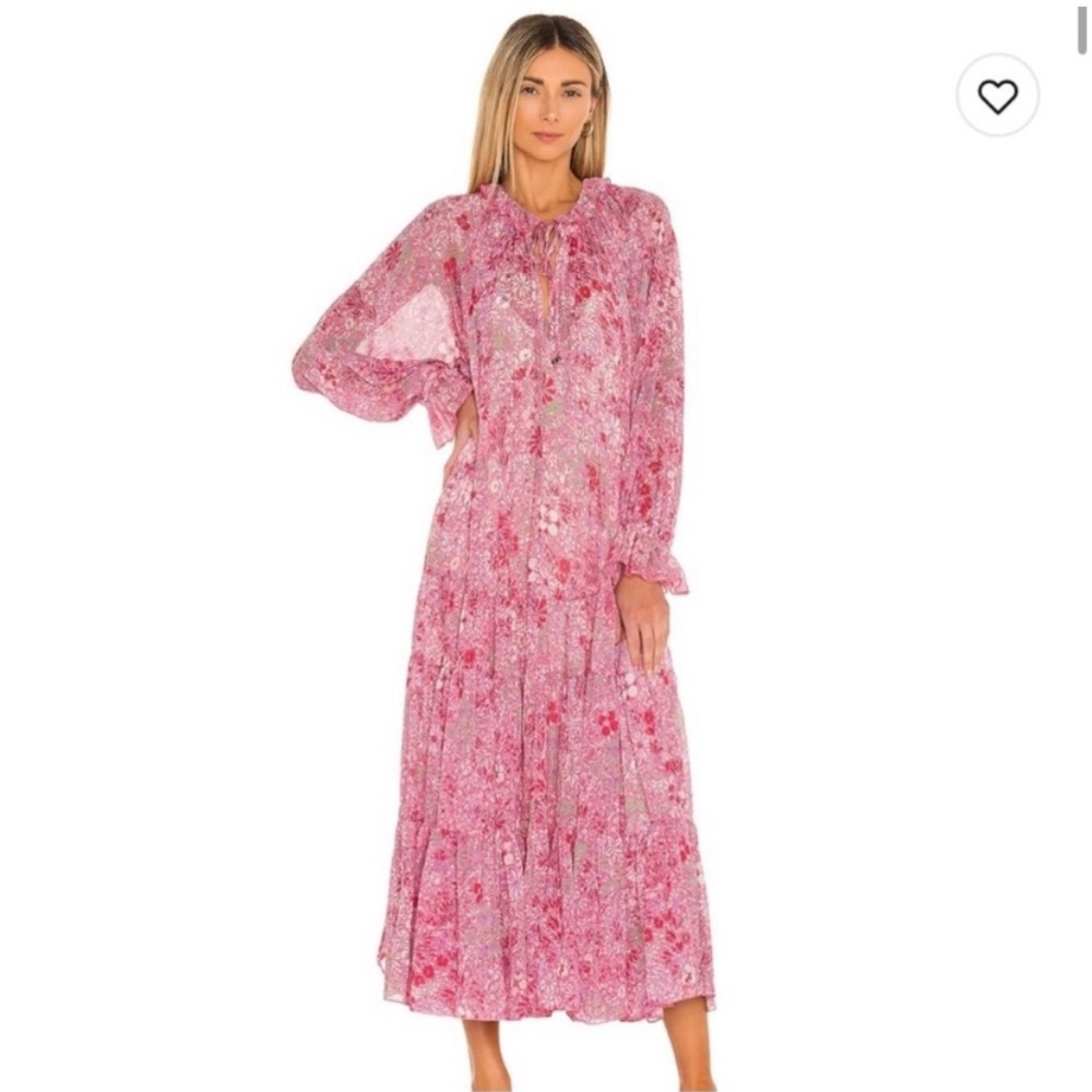 Free People Feeling Groovy Pink Floral Maxi Dress